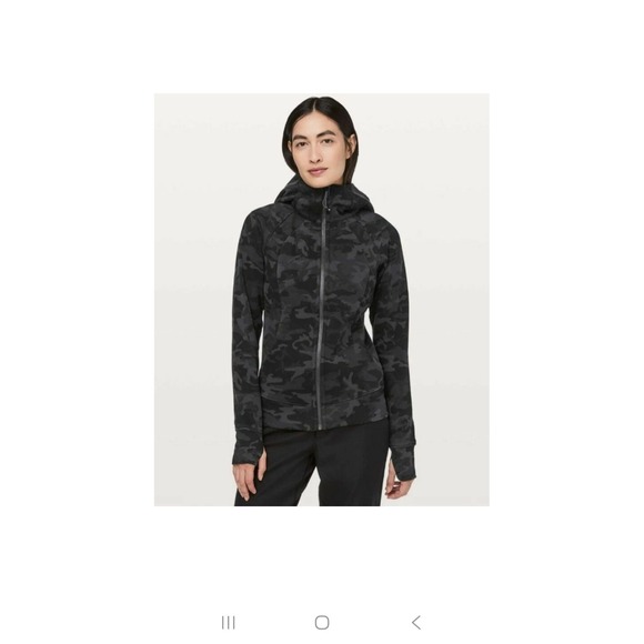 Camo Tops - Lululemon Scuba Hoodie Black Camo Sise 6 Fitness Gym Athleisure